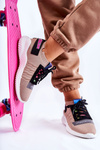 Sportowe Buty Sneakersy Damskie Wsuwane Beżowe Klayra