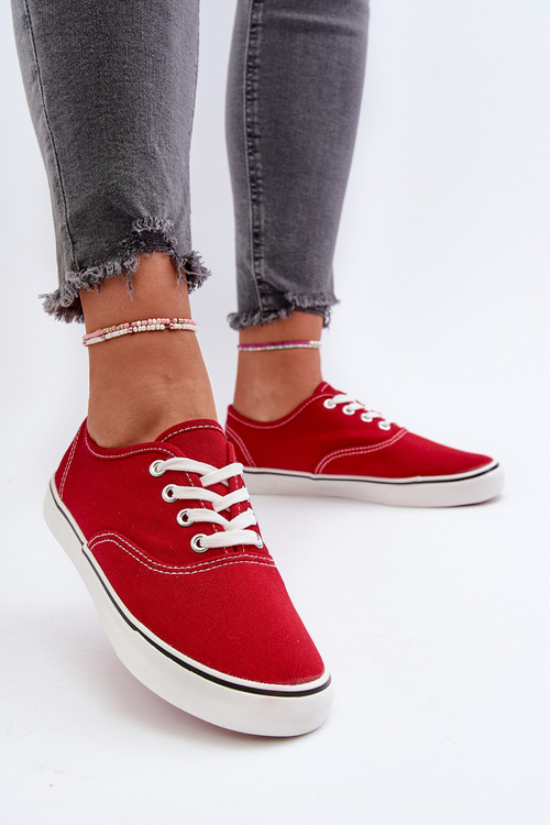 Women's Classic Red Sneakers Trainers Olvali