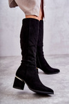 Classic Suede Boots With Black Zipper Leyette