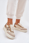 Ladies Sports Shoes On Platform Panther Khaki Lorori
