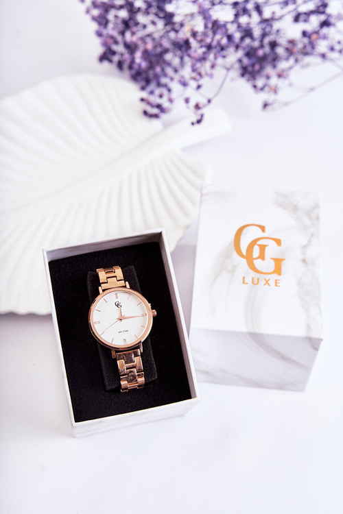 Women's Watch GG Luxe Rose Gold With Cubic Zirconia