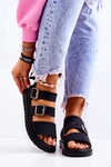 Sandals Buckle Black Reese's