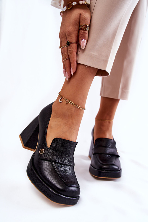 Leather Pumps Lewski Shoes 3195/2 Black