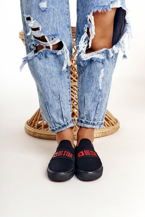 Tenisówki Slip-on Logo Big Star Czarne FF274221