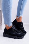 Sporty Women's Shoes Airy Fabric Black Thai