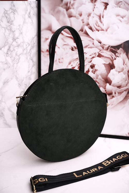 Round Handbag With Detachable Strap LAURA BIAGGI Bottle Green