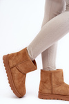 Women's Suede Snow Boots Lined Camel Nanga