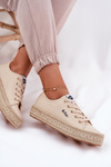 Women's Sneakers With Braiding Lee Cooper LCW-25-44-3215 Beige
