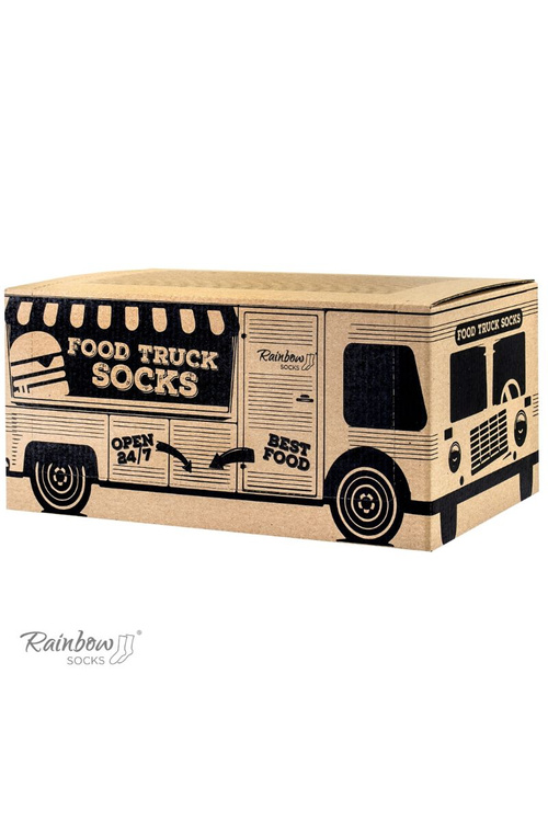 Zestaw Skarpetki Food Truck Socks Box Piwo Burger 3 Pary