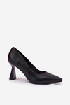 Elegant Heels on a Flared Stiletto Vinceza 62222 Black