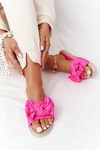 Rubber Slippers With A Bow Pink Andrea