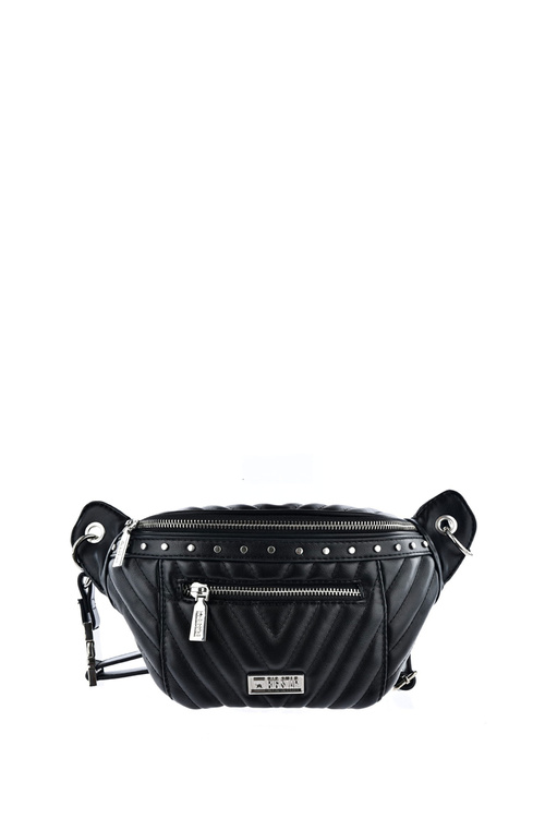 Leather Kidney With Studs Big Star KK574063 Black