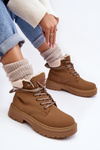Women's Leather Trappers with Fur Brown Lynnvia