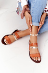 Flat Women's Sandals Camel-Gold Doris