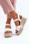 Women's Wedge Sandals White Geferia