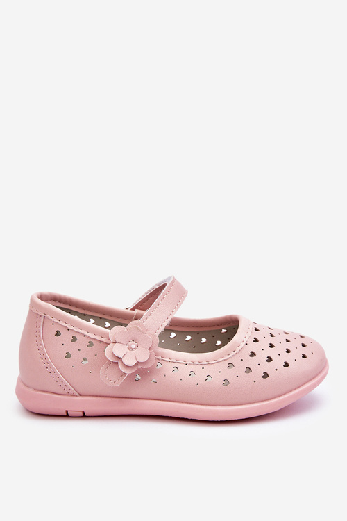 Children's Openwork Ballerinas Pink Lenna