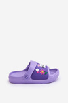 Light Children's Slides Sandals With Animal Motif Violet Rico 