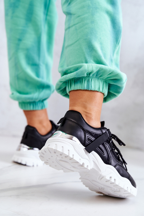 Sneakersy Buty Sportowe Masywna Podeszwa Czarne Your Style