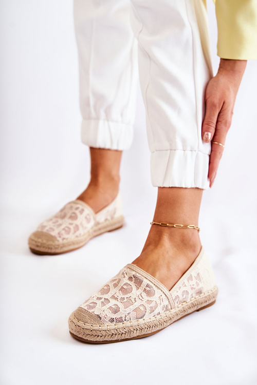 Classic Women's Espadrilles Openwork Beige Catris