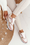 Women’s Sport Shoes Sneakers Beige With Glitter Belinda