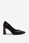 Black Eco Leather Pumps Giseleni