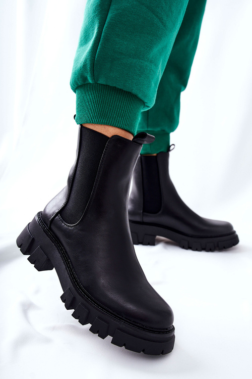 High Chelsea Boots Black Hallam