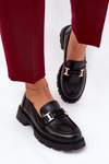 Women Moccasins Made Of Eco Leather Black Lomnela