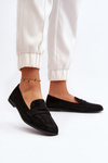 Women's Classic Black Moccasins Olevin