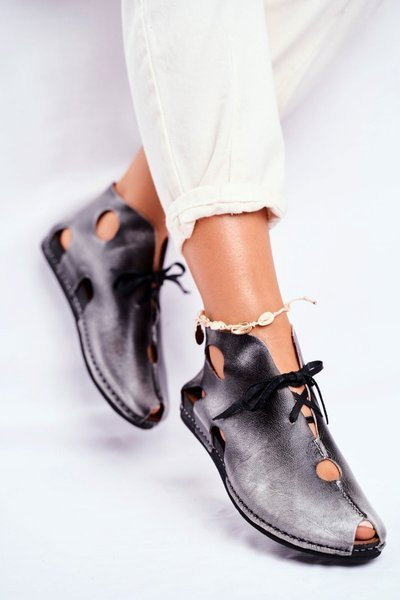 Women's Brogues Maciejka Grey 03426-03