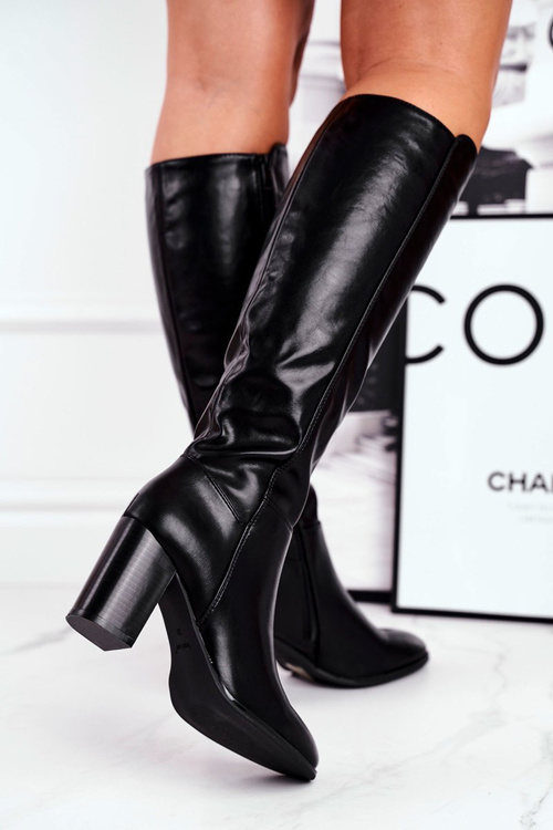 Women's high boots Sergio Leone black KZ278