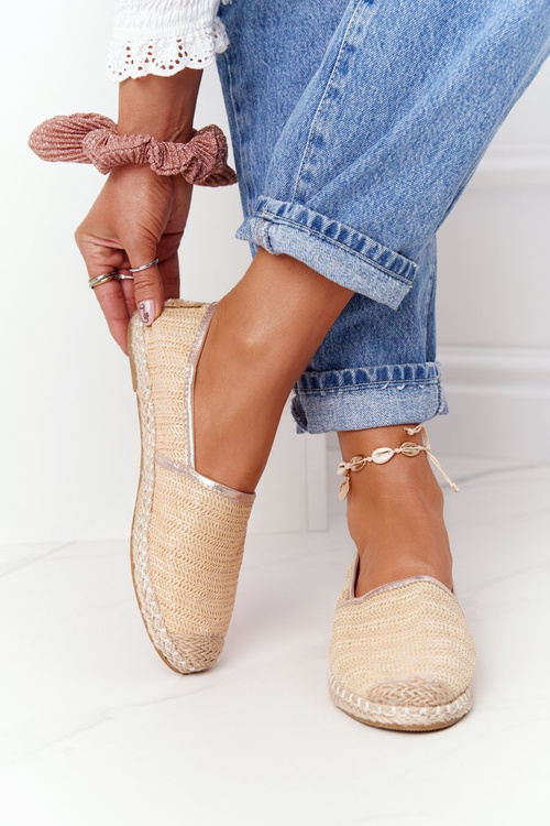 Espadrilles On Straw Sole Lu Boo Beige