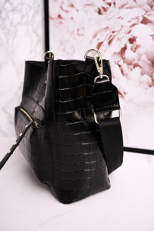 Pouch Bag With Detachable Straps LAURA BIAGGI Animal Print Black