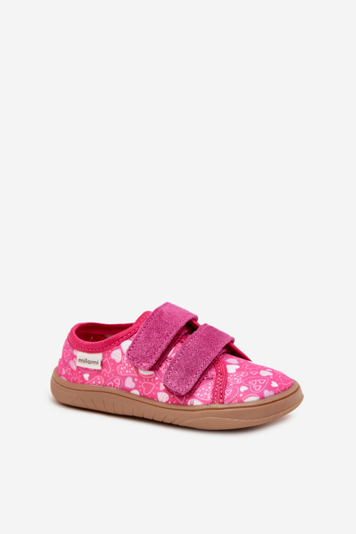 Dziewczęce Kapcie Barefoot Serduszka Fuksja Milami Saphira 