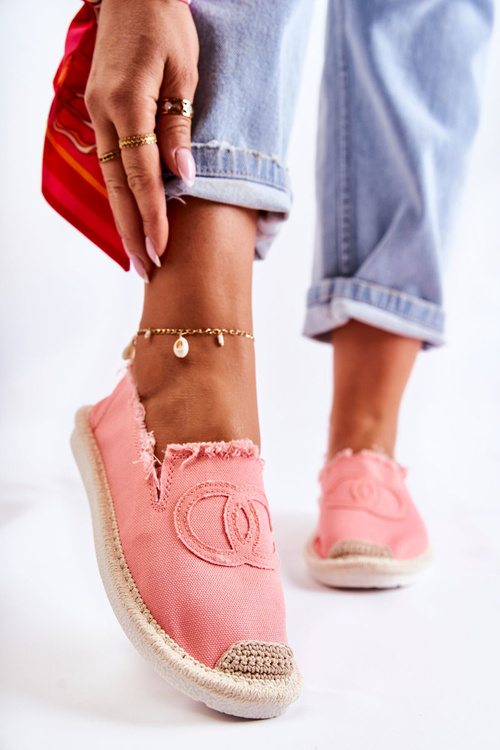 Espadryle Klasyczne Damskie Koralowe Flaure 