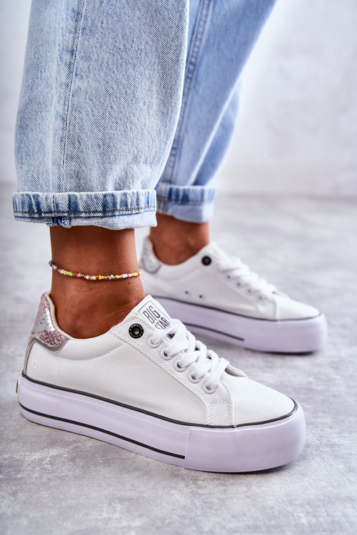 Women's Material Sneakers Big Star KK274037 White