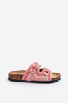 Women's Sandals with Cork Sole Pink Fannea