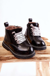 Children's Warm Leather Boots Black Dottie