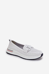 Ladies Leather Loafers On Platform S.Barski LR51-556 White