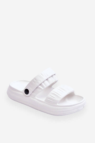 Klapki Sandałki Piankowe Białe Lirell