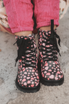 Kids' Lined Boots with Zipper Black-Pink Dolida