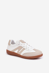 Low Women's Sneakers Made Of Eco Leather White-Beige Navidemi