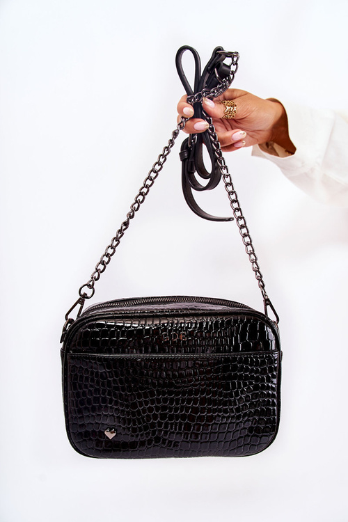 Varnished Messenger Bag GOE ZNJ022 Black