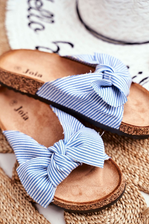 Women's Flip-flops With Bows Pin-up Blue Magnolia