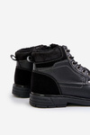 Insulated men's boots made of eco leather black Venredia