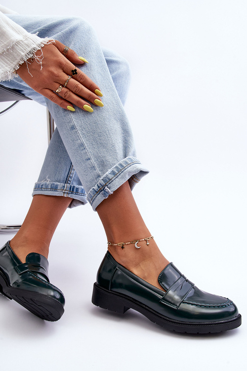 Women's Classic Moccasins Green Faradays