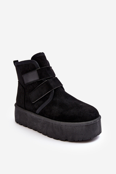 Women's Platform Snow Boots Black Naredi