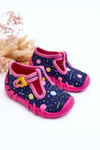 Buty Papcie Befado Dziewzęce 110P471 Różowo-Granatowe