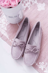 Women's Suede Comfort Moccasins Grey Buggy