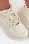 Women's Sneakers Natural Leather GOE SS2N4037 Faded White