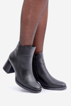 Insulated ankle boots with heel black Feliveth
